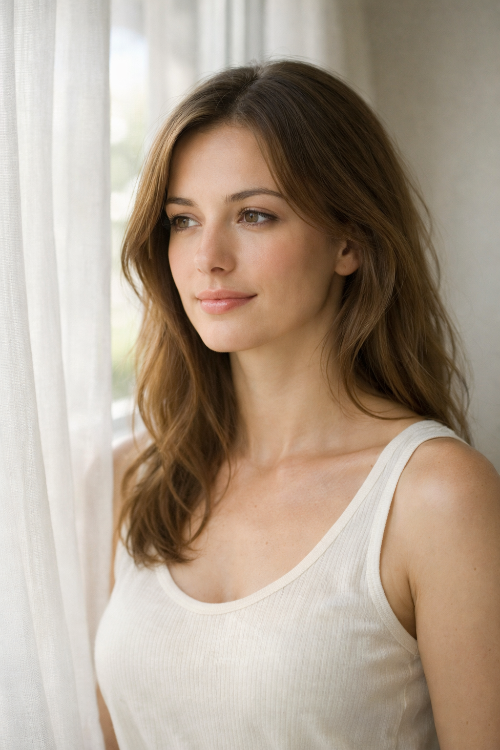 Pencere isiginda cekilmis portre